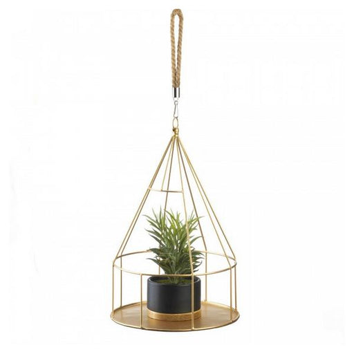 Round Metal Hanging Plant Holder with Rope - Giftscircle