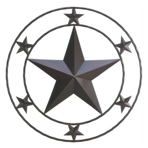 Round Texas Star Metal Wall Decor - Giftscircle