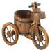 Rustic Wood Barrel Tricycle Planter - Giftscircle