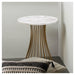 Santa Barbara Round Gold Accent Table with Whitewash Top - Giftscircle