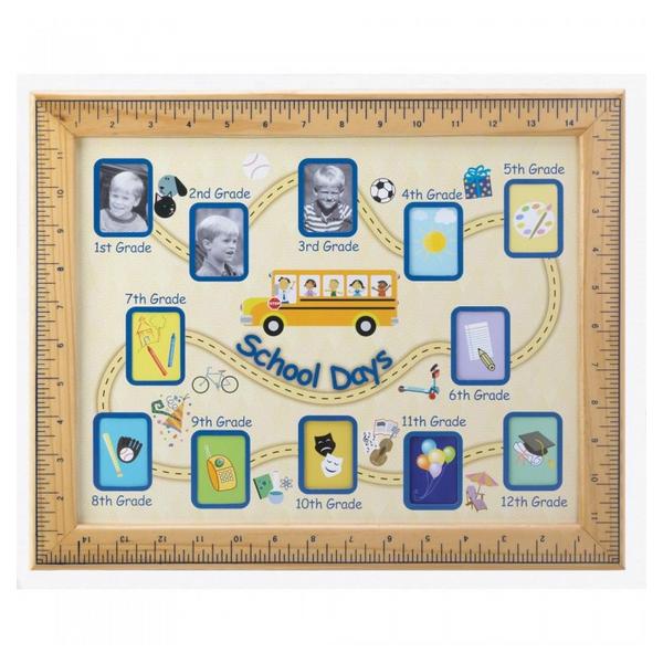 School Days Picture Frame with Ruler Border - Giftscircle