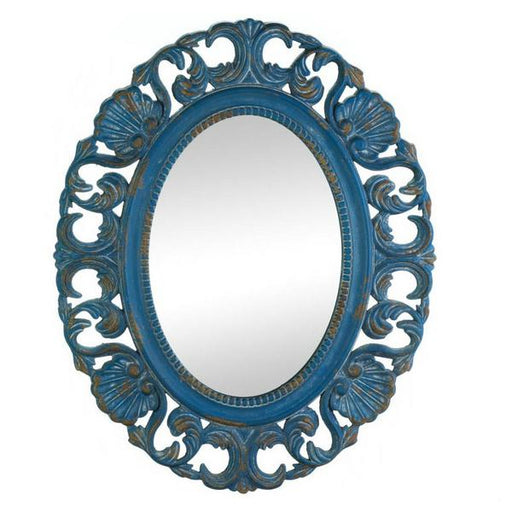 Seashells and Waves Distressed Blue Mirror - Giftscircle