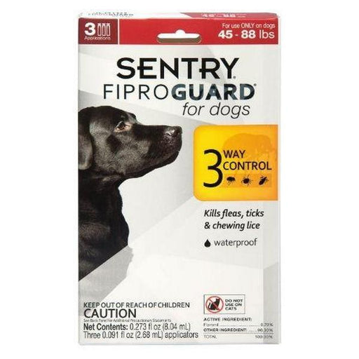 Sentry FiproGuard for Dogs - Dogs 45-88 lbs (3 Doses) - Giftscircle