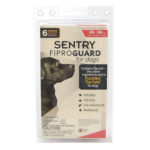 Sentry FiproGuard for Dogs - Dogs 45-88 lbs (6 Doses) - Giftscircle