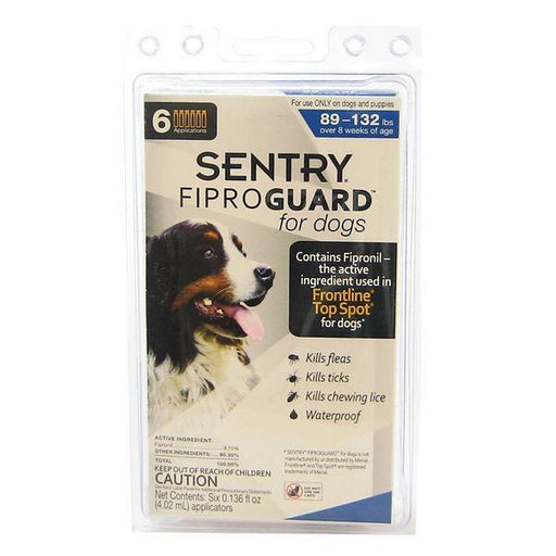 Sentry FiproGuard for Dogs - Dogs 89-132 lbs (6 Doses) - Giftscircle