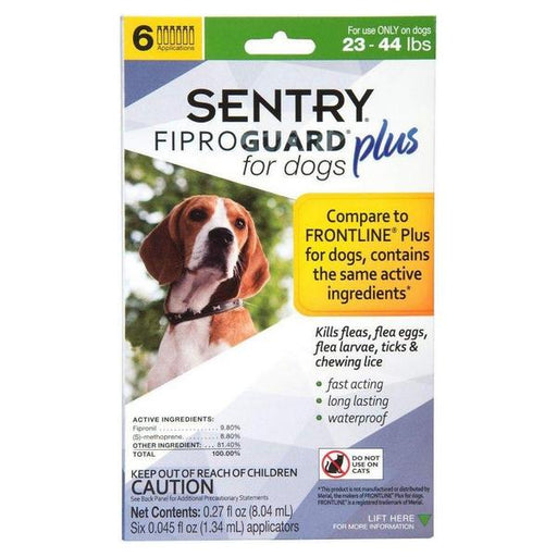 Sentry Fiproguard Plus IGR for Dogs & Puppies - Medium - 6 Applications - (Dogs 23-44 lbs) - Giftscircle
