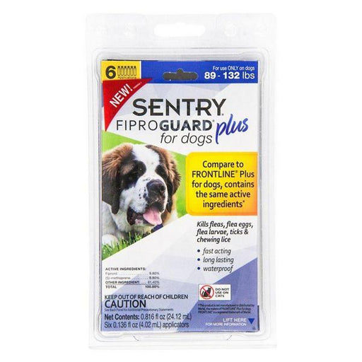 Sentry Fiproguard Plus IGR for Dogs & Puppies - X-Large - 6 Applications - (Dogs 89-132 lbs) - Giftscircle