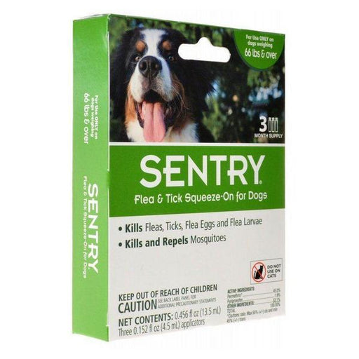Sentry Flea & Tick Squeeze-On for Dogs - X-Large - 3 Count - (Dogs 66+ lbs) - Giftscircle
