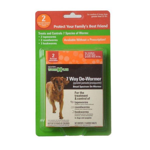Sentry Worm X Plus - Large Dogs - 2 Count - Giftscircle