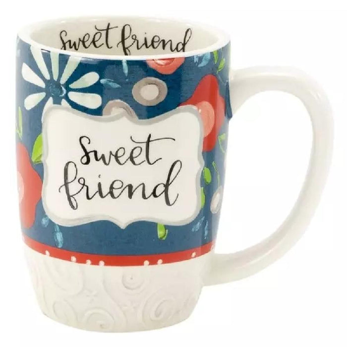 Simple Inspirations Ceramic Sculpted Mug - Sweet Friend - Giftscircle