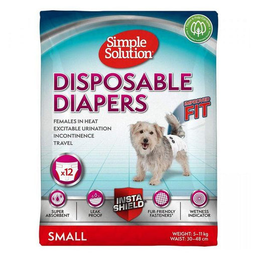 Simple Solution Disposable Diapers - Small - 12 Count - (Waist 15"-19") - Giftscircle