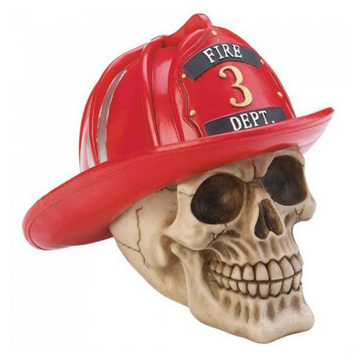 Skull with Red Firefighter Helmet - Giftscircle
