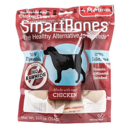 SmartBones Chicken & Vegetable Dog Chews - Medium - 5" Long - Dogs 20-40 Lbs (4 Pack) - Giftscircle