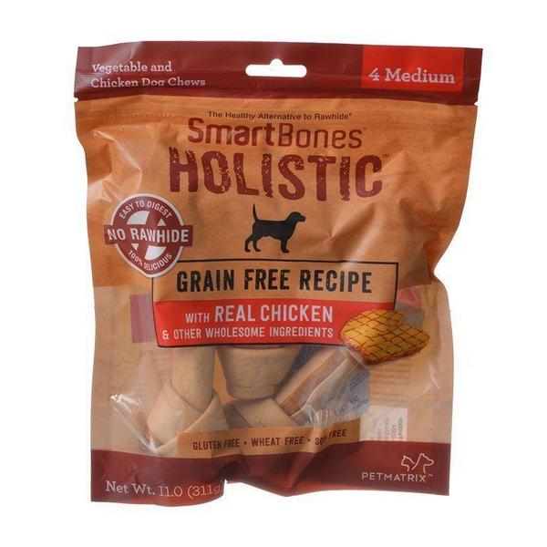SmartBones Holistic Dog Chews - Chicken - Medium - 4 Pack - (Dogs 26-50 lbs) - Giftscircle