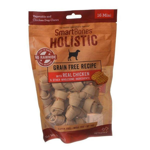 SmartBones Holistic Dog Chews - Chicken - Mini - 16 Pack - (Dogs 5-10 lbs) - Giftscircle