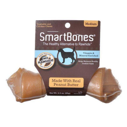 SmartBones Peanut Butter Dog Chews - Medium - 5" Long - Dogs 20-40 lbs (1 Pack) - Giftscircle