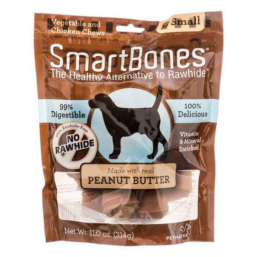 SmartBones Peanut Butter Dog Chews - Small - 3.5" Long - Dogs under 20 Lbs (6 Pack) - Giftscircle