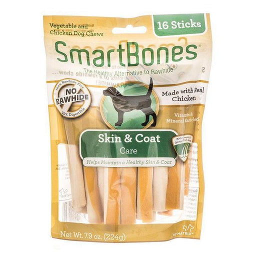SmartBones Skin & Coat Care Treat Sticks for Dogs - Chicken - 16 Pack - (3.75" Sticks) - Giftscircle