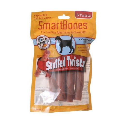 SmartBones Stuffed Twistz with Real Pork - 6 Pack - (6.9 oz) - Giftscircle