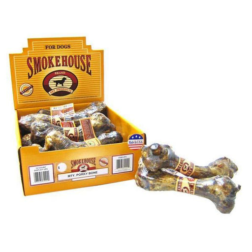 Smokehouse Treats Meaty Pork Bone - 12 Pack with Display Box - Giftscircle
