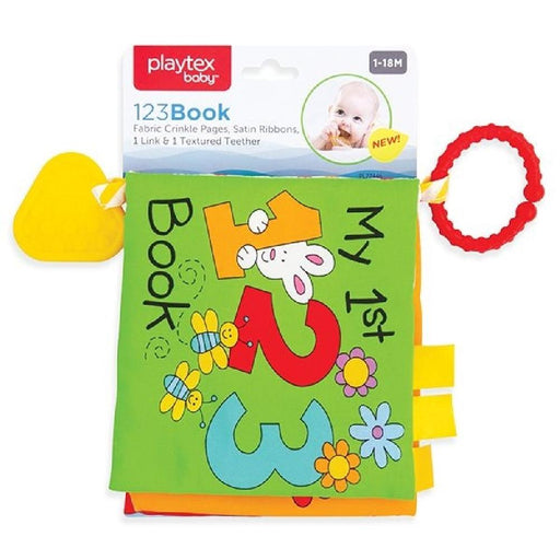 Soft Cloth Book with Teether and Crinkle Pages - 123 - Giftscircle