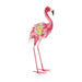 Solar Light-Up Pink and White Metal Flamingo Garden Decor - Giftscircle