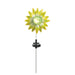 Solar Lighted Garden Stake - Green and Yellow Flower - Giftscircle