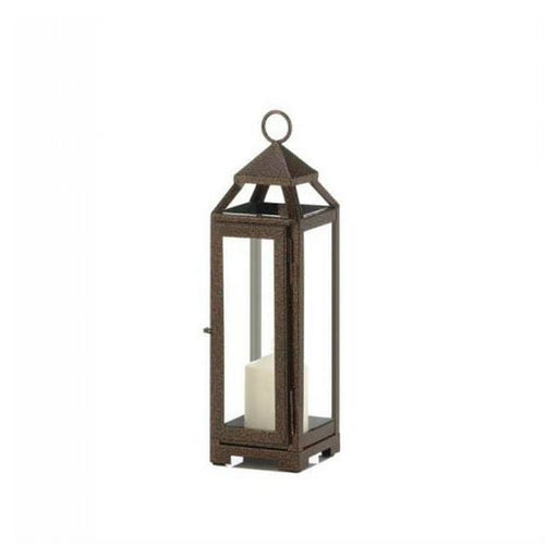 Speckled Copper Candle Lantern - 13 inches - Giftscircle