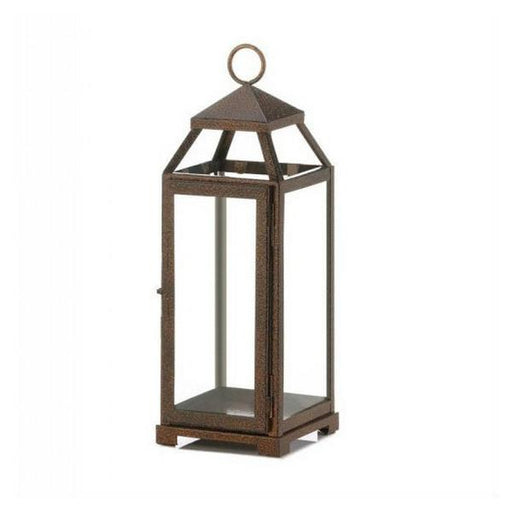 Speckled Copper Candle Lantern - 16 inches - Giftscircle