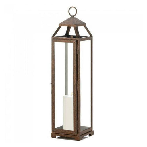 Speckled Copper Candle Lantern - 22 inches - Giftscircle