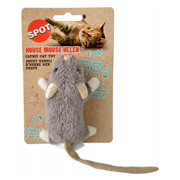Spot House Mouse Helen Catnip Toy - Assorted Colors - 1 Count (4" Long) - Giftscircle