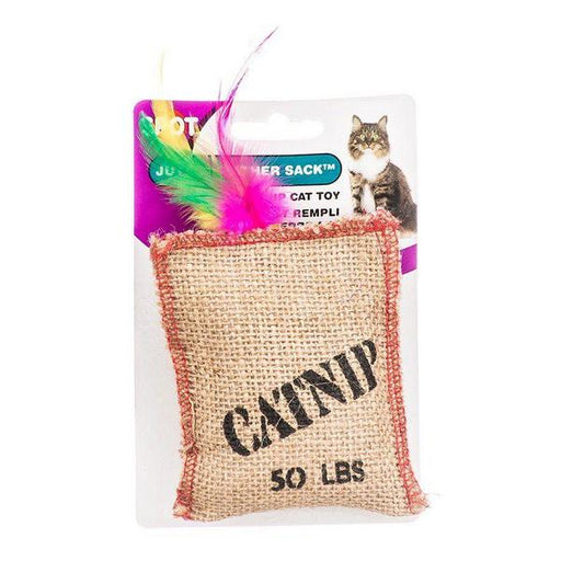 Spot Jute & Feather Sack with Catnip Cat Toy - Jute & Feather Sack - Giftscircle