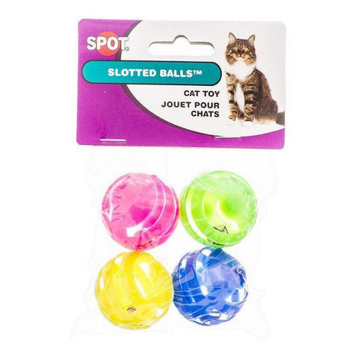Spot Slotted Balls with Bells Inside Cat Toys - 4 Pack - Giftscircle