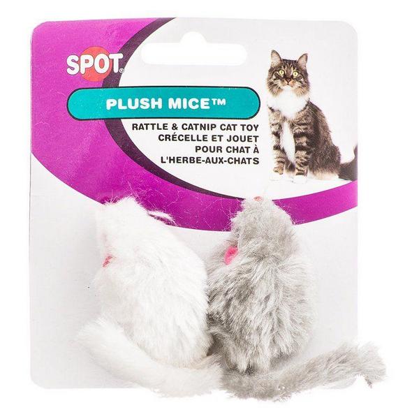 Spot Smooth Fur Mice - 2" Long (2 Pack) - Giftscircle