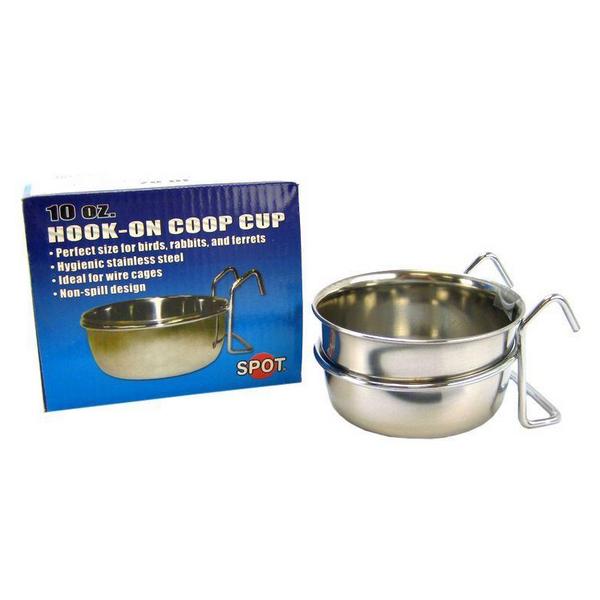 Spot Stainless Steel Hook-On Coop Cup - 10 oz (4" Diameter) - Giftscircle