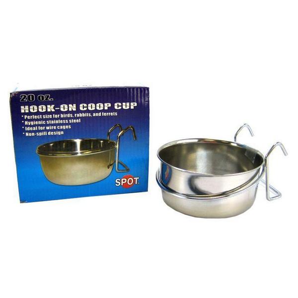 Spot Stainless Steel Hook-On Coop Cup - 20 oz (5.5" Diameter) - Giftscircle