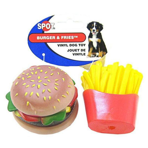Spot Vinyl Hamburger & Fries Dog Toy - 2 Pack - Giftscircle
