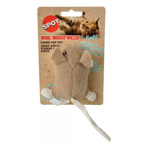 Spot Wool Mouse Willie Catnip Toy - Assorted Colors - 1 Count (3.5" Long) - Giftscircle