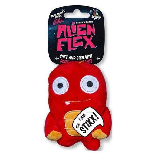 Spunky Pup Alien Flex Mini Stixx Plush Dog Toy - 1 count - Giftscircle