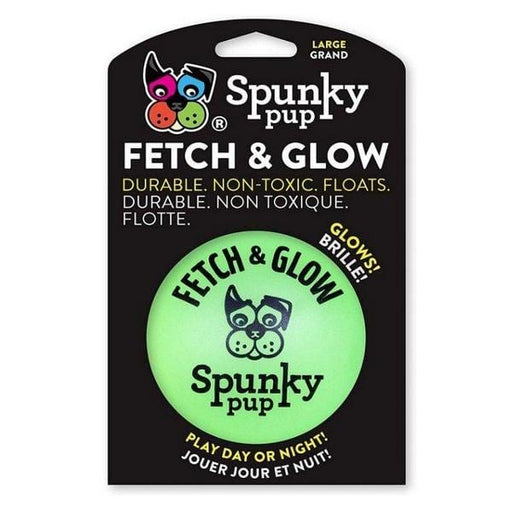 Spunky Pup Fetch and Glow Ball Dog Toy Assorted Colors - Large - 1 count - Giftscircle