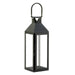 Square Clear Glass Black Candle Lantern - 15 inches - Giftscircle