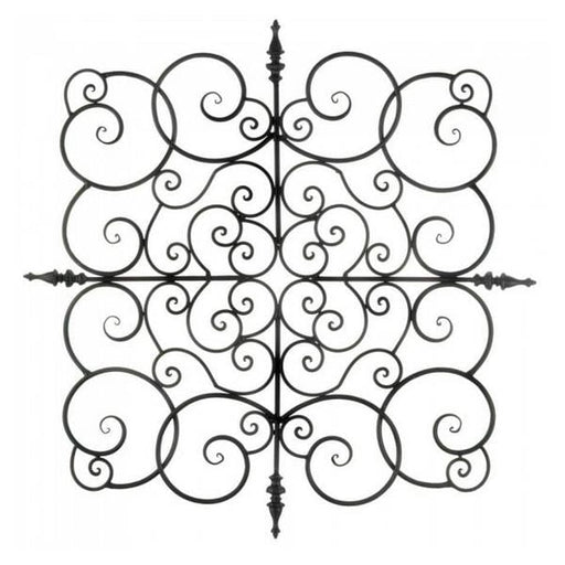 Square Scrolled Iron Wall Plaque - Giftscircle