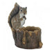 Squirrel with Tree Trunk Bird Feeder - Giftscircle