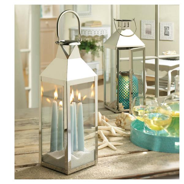 Stainless Steel Triangles Lantern - 15 inches - Giftscircle