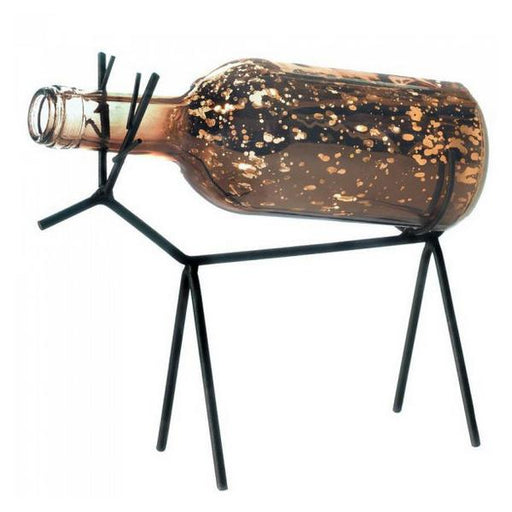 Stylized Reindeer Mercury Glass Bottle Light - Giftscircle