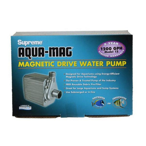 Supreme Aqua-Mag Magnetic Drive Water Pump - Aqua-Mag 12 Pump (1,200 GPH) - Giftscircle
