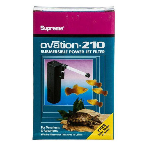 Supreme Ovation Submersible Power Jet Filter - Model 210 - 53 GPH (Up to 15 Gallons) - Giftscircle