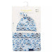 Swaddle Blanket and Hat - Blue - Giftscircle