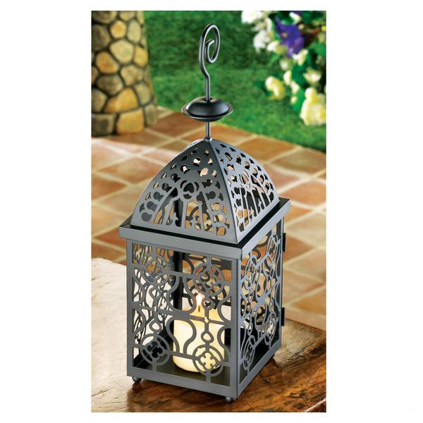 Swirled Iron Birdcage Candle Lantern - 14 inches - Giftscircle