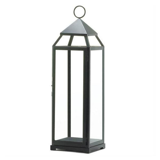 Tall Black Modern Candle Lantern - 25 inches - Giftscircle